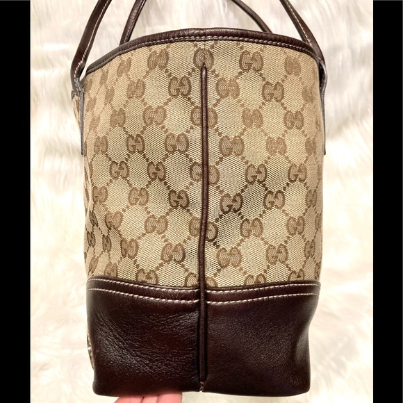 Authentic Gucci Monogram Logo D Ring Shoulder Bag Tote - Picture 5 of 15